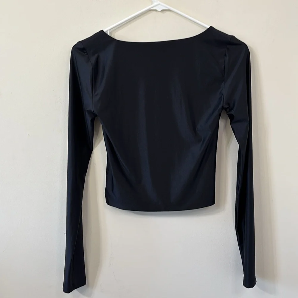 Aritzia Babaton Contour Squareneck Longsleeve Black Size Small - Picture 6 of 8